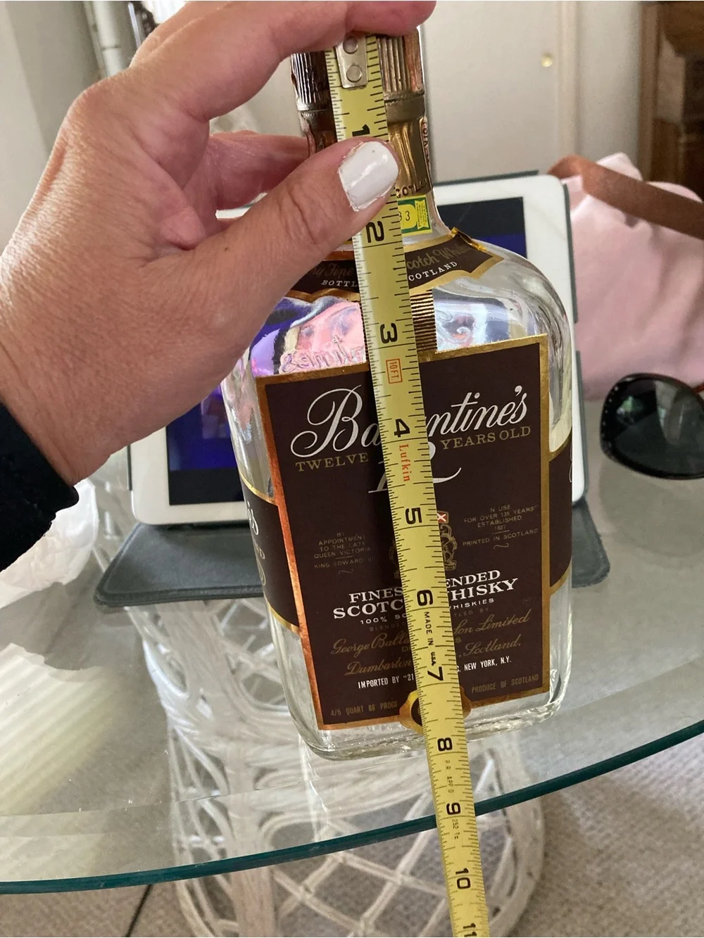 Ballantine's 12 Year Blended Scotch Whisky - vintage EMPTY bottle